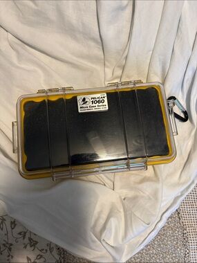 Pelican 1060 Micro Case — Black with Yellow Trim